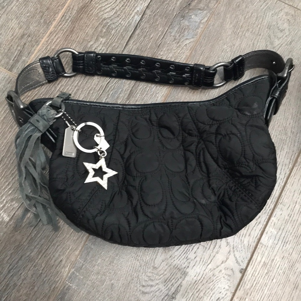 Black Coach shoulder purse